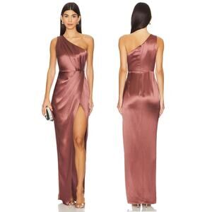 Sau Lee Preston Gown Maxi Dress Satin Formal Classy Party Gala Prom Hoco Size 12